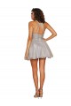 Argent Trapèze Licou Courte Tulle Courte Robes demoiselle d'honneur / Robes de cocktail Pas Chère