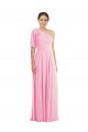 Barely Rose Trompette Mousseline Longue Robes demoiselle d'honneur Pas Chère