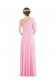 Barely Rose Trompette Mousseline Longue Robes demoiselle d'honneur Pas Chère