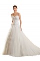 Blanc Princesse Tulle Dentelle Robes de mariée Pas Chère