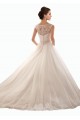 Blanc Princesse Épaule Dénudée Tulle Dentelle Robes de mariée Pas Chère