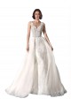 Blanc Sirène Tulle Dentelle Robes de mariée Pas Chère