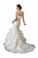 Blanc Sirène Tulle Robes de mariée Pas Chère