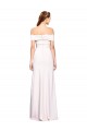 Blanc Sirène Épaule Dénudée Crêpe Stretch Longue Formelles Robes demoiselle d'honneur / Robes de soirée / Robes de bal Pas Chère