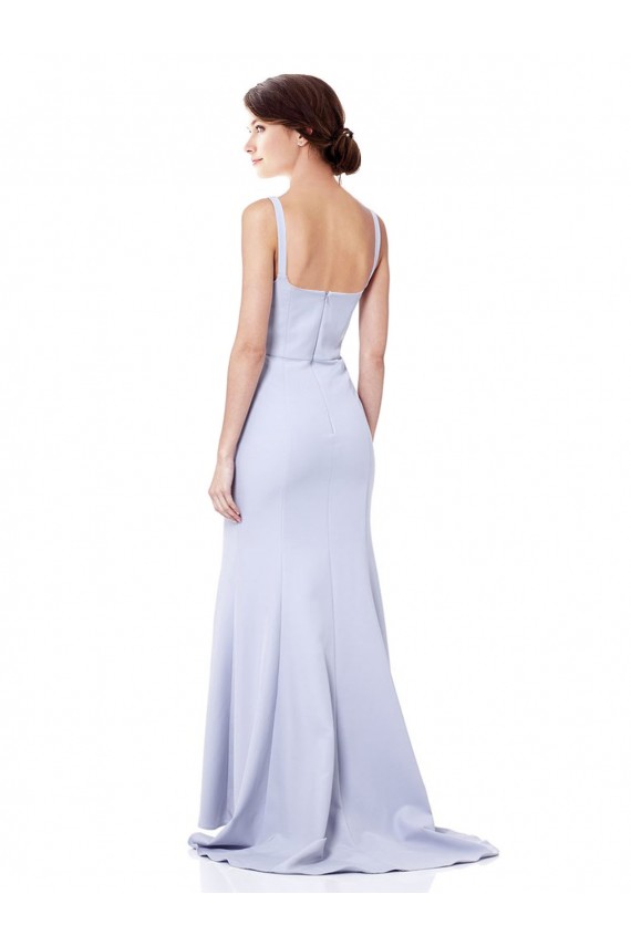 Bleu ciel clair Sirène Bretelles spaghetti Crêpe Stretch Longue Formelles Robes demoiselle d'honneur / Robes de soirée / Robes de bal Pas Chère