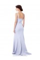 Bleu ciel clair Sirène Bretelles spaghetti Crêpe Stretch Longue Formelles Robes demoiselle d'honneur / Robes de soirée / Robes de bal Pas Chère