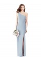Bleu ciel clair Trompette Crêpe Stretch Longue Robes demoiselle d'honneur / Robes de bal Pas Chère