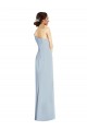 Bleu ciel clair Trompette Épaule Dénudée Crêpe Stretch Longue Formelles Robes demoiselle d'honneur / Robes de soirée / Robes de bal Pas Chère