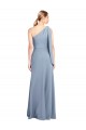 Bleu fumée Fourreau Crêpe Stretch Longue Formelles Robes demoiselle d'honneur / Robes de soirée / Robes de bal Pas Chère