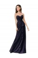Bleu marine foncé Fourreau Mousseline Longue Robes demoiselle d'honneur Pas Chère