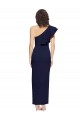 Bleu marine foncé Fourreau Crêpe Stretch Longue Formelles Robes demoiselle d'honneur / Robes de soirée / Robes de bal Pas Chère