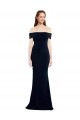 Bleu marine foncé Sirène Épaule Dénudée Crêpe Stretch Longue Formelles Robes demoiselle d'honneur / Robes de soirée / Robes de bal Pas Chère