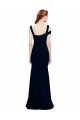Bleu marine foncé Sirène Épaule Dénudée Crêpe Stretch Longue Formelles Robes demoiselle d'honneur / Robes de soirée / Robes de bal Pas Chère