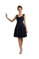 Bleu marine foncé Trapèze Dentelle Courte Robes demoiselle d'honneur / Robes de cocktail Pas Chère