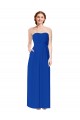 Bleu roi Fourreau Mousseline Longue Robes demoiselle d'honneur Pas Chère
