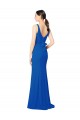 Bleu roi Fourreau Mousseline Longue Robes demoiselle d'honneur Pas Chère