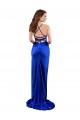 Bleu roi Fourreau Satiné Soyeux Longue Formelles Robes demoiselle d'honneur / Robes de soirée / Robes de bal Pas Chère