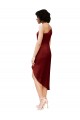 Bordeaux Fourreau midi Satiné Stretch Courte Robes demoiselle d'honneur / Robes de soirée / Robes de cocktail Pas Chère
