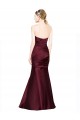 Bordeaux Sirène Satiné Longue Formelles Robes demoiselle d'honneur / Robes de soirée / Robes de bal Pas Chère