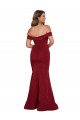 Bordeaux Sirène Épaule Dénudée Spandex Longue Formelles Robes demoiselle d'honneur / Robes de soirée / Robes de bal Pas Chère