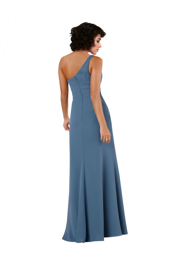 Bordeaux Trapèze Mousseline Longue Formelles Robes demoiselle d'honneur / Robes de soirée Pas Chère
