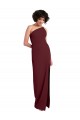 Bordeaux foncé Fourreau Crêpe Stretch Longue Formelles Robes demoiselle d'honneur / Robes de soirée / Robes de bal Pas Chère