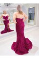 Couleur affichée Fourreau Balayage train Paillettes Velours Longue Robes de bal Pas Chère
