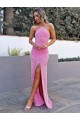 Couleur affichée Fourreau Licou Paillettes Velours Longue Robes de bal Pas Chère