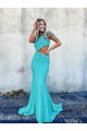 Couleur affichée Sirène Balayage train Paillettes Velours Longue Robes de bal Pas Chère