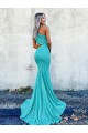 Couleur affichée Sirène Balayage train Paillettes Velours Longue Robes de bal Pas Chère