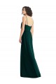 Evergreen Trapèze Col V Mousseline Longue Robes demoiselle d'honneur Pas Chère