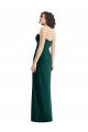 Evergreen Trapèze Sans bretelle Mousseline Longue Robes demoiselle d'honneur Pas Chère