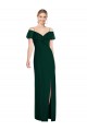 Evergreen Trompette Bretelles spaghetti Mousseline Longue Robes demoiselle d'honneur Pas Chère
