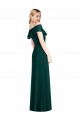 Evergreen Trompette Bretelles spaghetti Mousseline Longue Robes demoiselle d'honneur Pas Chère