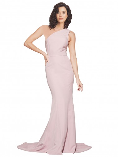 Fourreau Balayage train Crêpe Stretch Longue Robes demoiselle d'honneur / Robes de bal Pas Chre