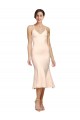 Fourreau Col V midi Crêpe Stretch Courte Robes demoiselle d'honneur / Robes de bal / Robes de cocktail Pas Chère