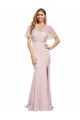 Fourreau Crêpe Stretch Tulle Longue Formelles Robes demoiselle d'honneur / Robes de soirée / Robes de bal Pas Chère