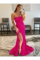 Fourreau Sans bretelle Balayage train Paillettes Velours Longue Robes de bal Pas Chère