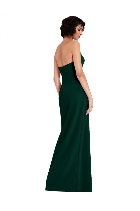 Fourreau Scoop Sans bretelle Crêpe Stretch Longue Formelles Robes demoiselle d'honneur / Robes de soirée / Robes de bal Pas Chère
