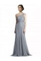 Gris ardoise Sirène Tulle Longue Robes demoiselle d'honneur Pas Chère