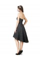 Gris ardoise Trapèze Dentelle Courte Asymétrique Robes demoiselle d'honneur / Robes de cocktail Pas Chère