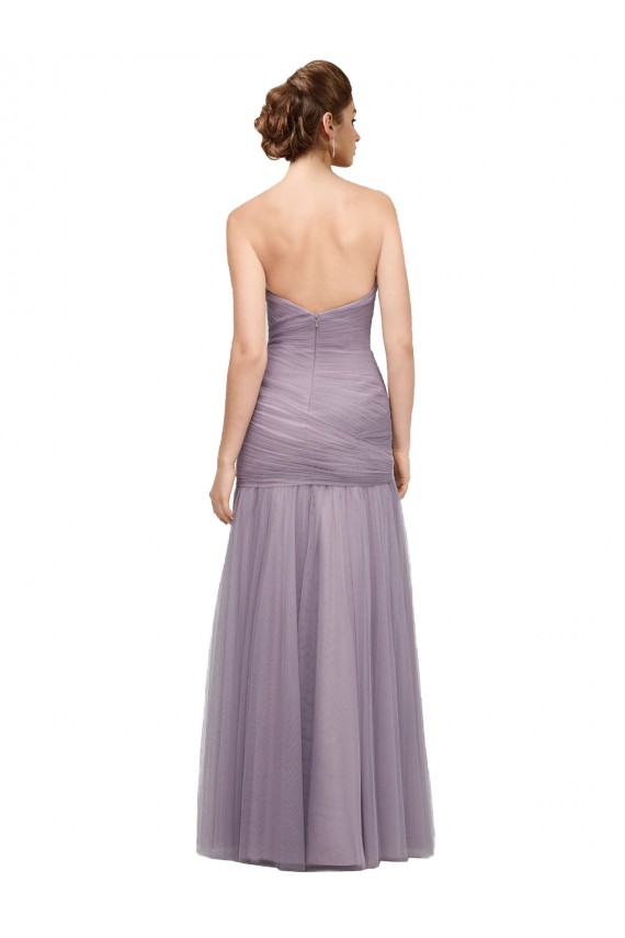 Heather Sirène Tulle Longue Robes demoiselle d'honneur Pas Chère