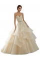 Ivoire & Champagne Princesse Tulle Dentelle Robes de mariée Pas Chère