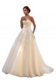 Ivoire & Champagne Princesse Tulle Dentelle Robes de mariée Pas Chère