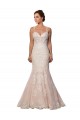 Ivoire & Champagne Sirène Bretelles spaghetti Dentelle Boho Robes de mariée Pas Chère