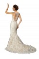 Ivoire & Champagne Sirène Illusion Tulle Dentelle Classique Robes de mariée Pas Chère