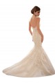 Ivoire & Champagne Sirène Tulle Dentelle Robes de mariée Pas Chère