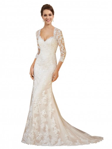 Ivoire Fourreau Dentelle Robes de mariée Pas Chre
