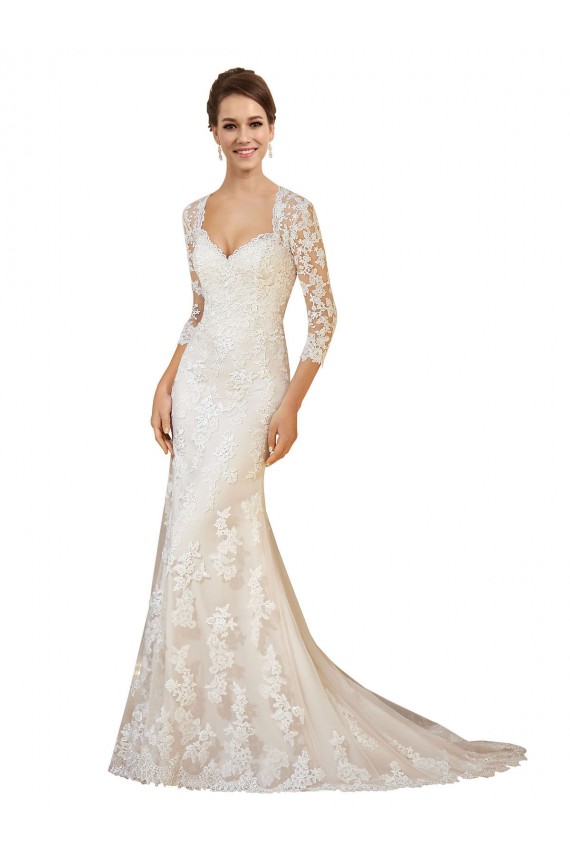 Ivoire Fourreau Dentelle Robes de mariée Pas Chère