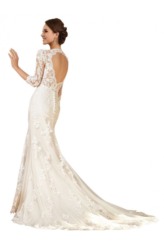 Ivoire Fourreau Dentelle Robes de mariée Pas Chère